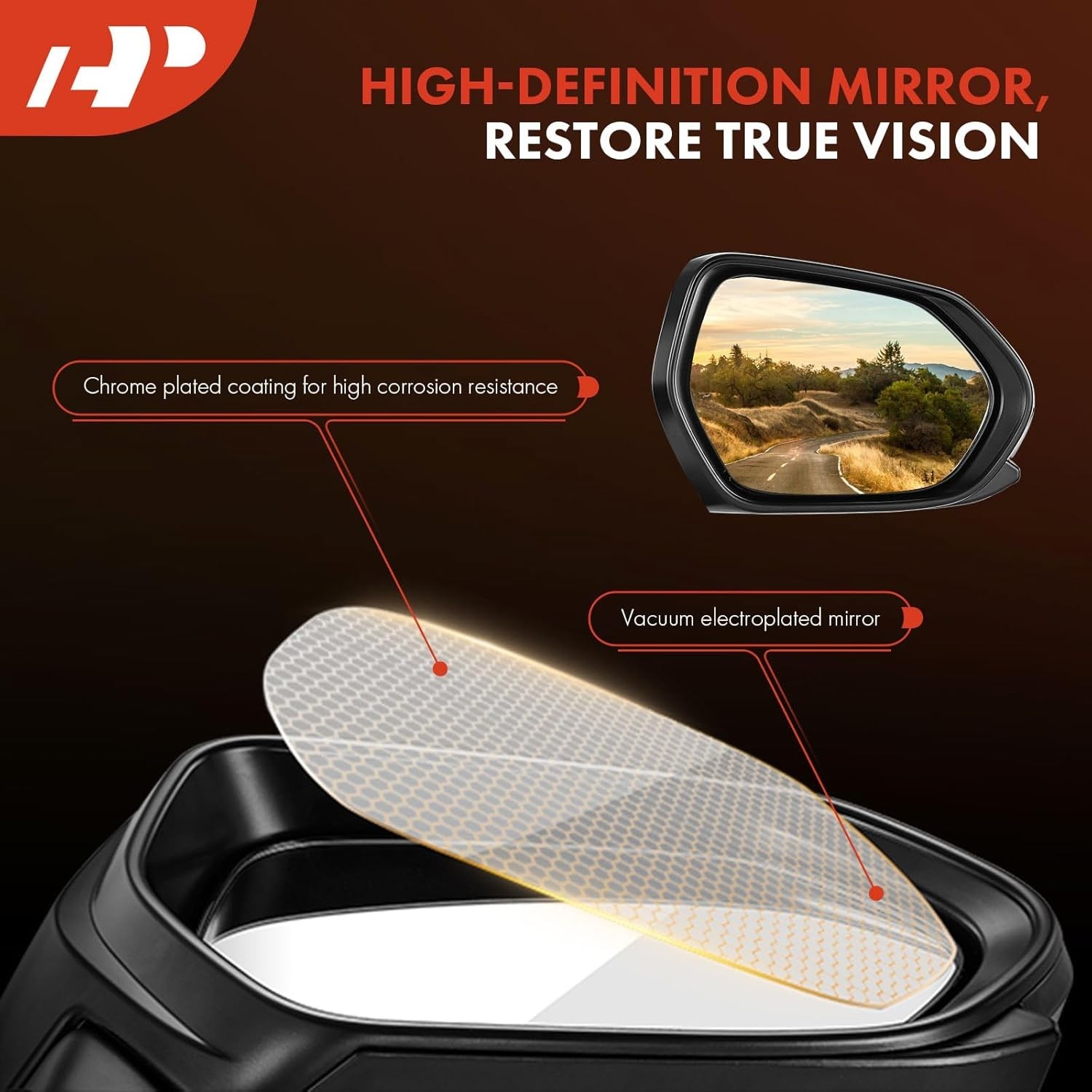 Right Passenger Side Power Door Mirror – Compatible with Nissan Altima 2013 2014