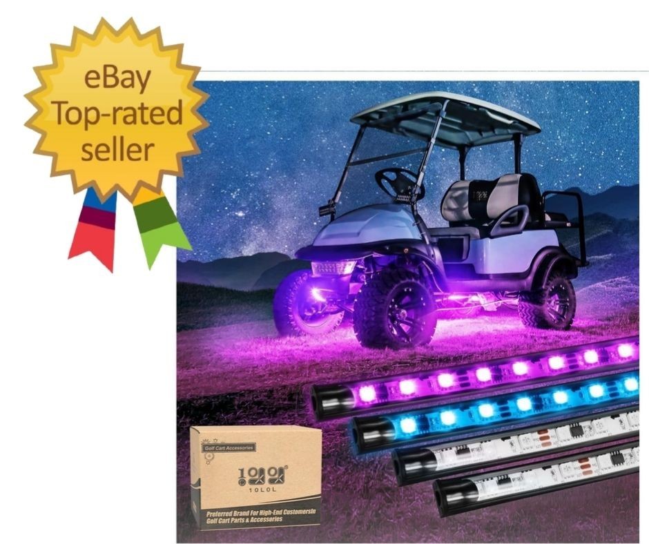 10L0L 4PCS Golf Cart Underbody Light Kit, Underglow LED Lights Kit