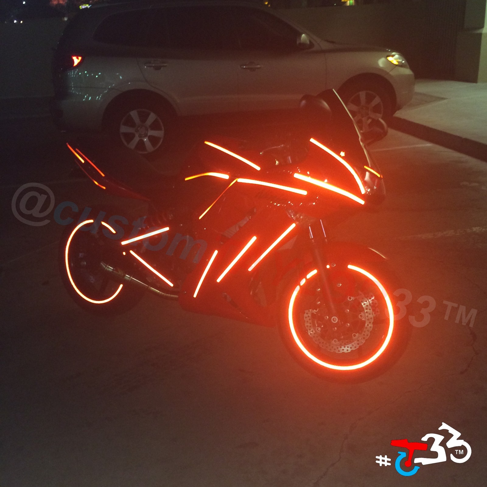 High Intensity REFLECTIVE Pitbull Decal Sticker Cars Motorcycles Dog Windscreen