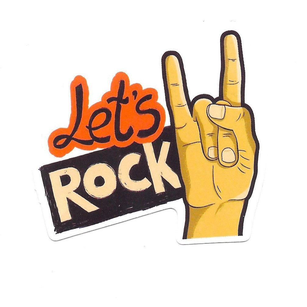 Let’s Rock Hand Sign Vinyl Sticker Music Festival Decal Heavy Metal Punk Art