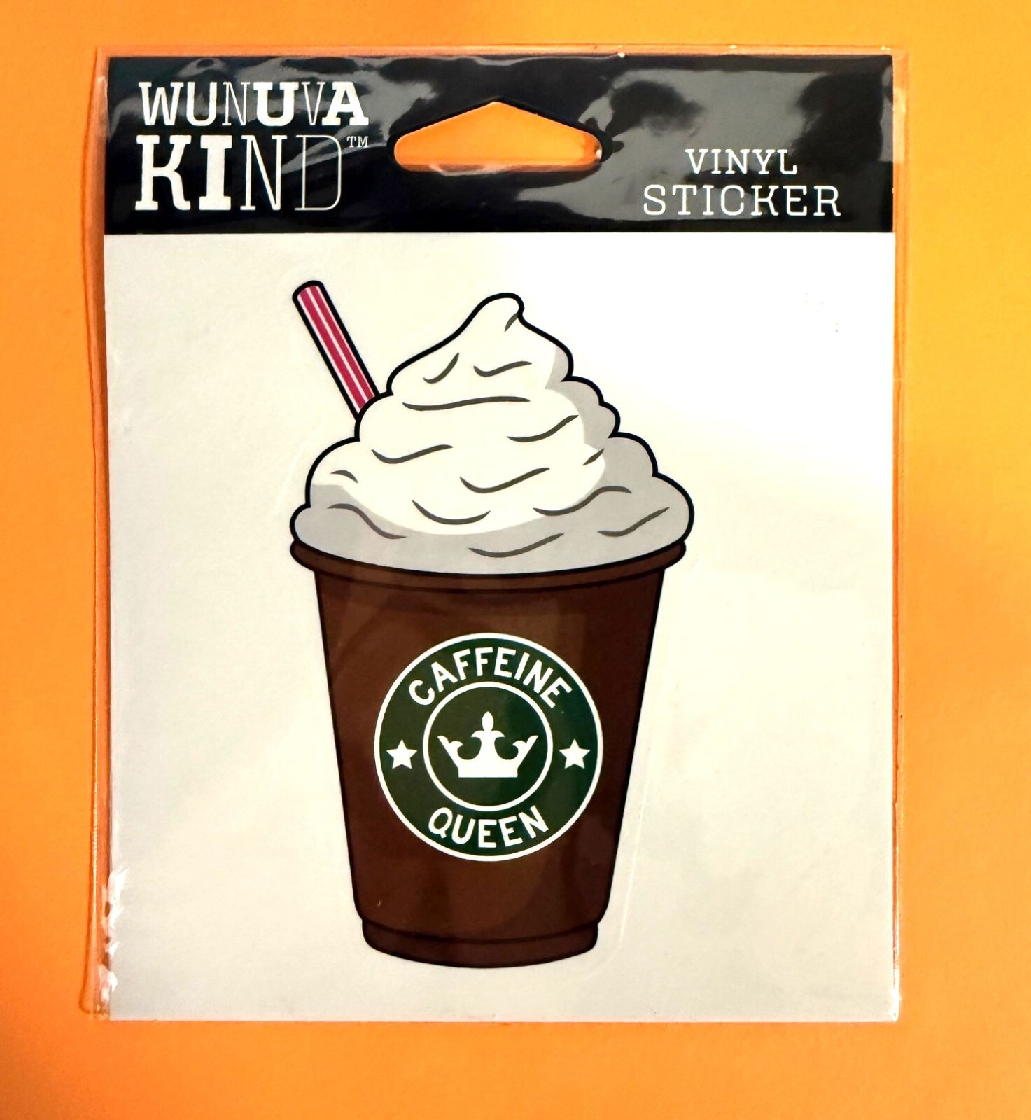 CAFFEINE QUEEN COFFEE STARBUCKS DIE CUT 4″ VINYL DECAL STICKER FREE SHIP