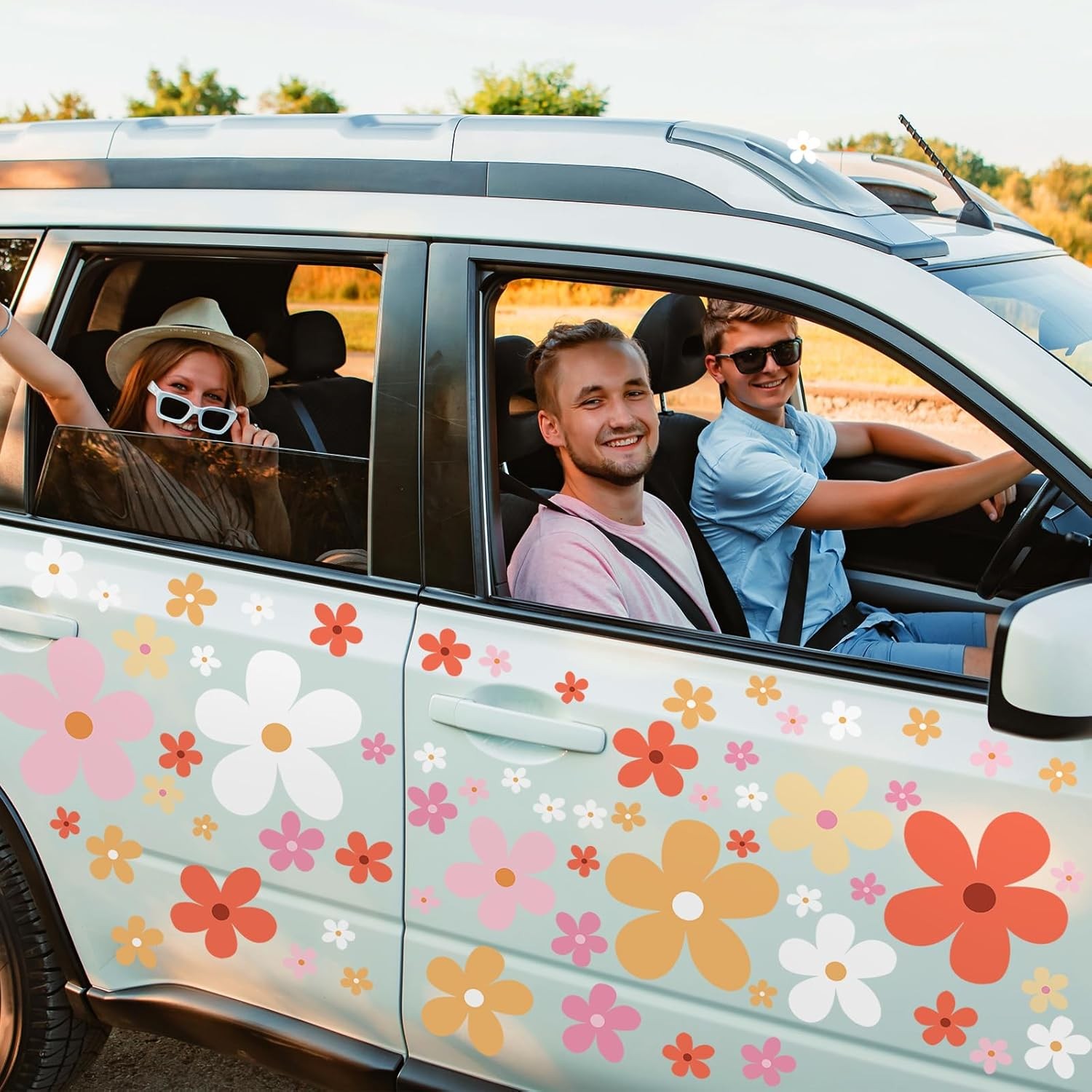 12 Sheets Daisy Stickers 147 Pcs Daisy Flower Car Decals Vinyl Self Adhesive Ret