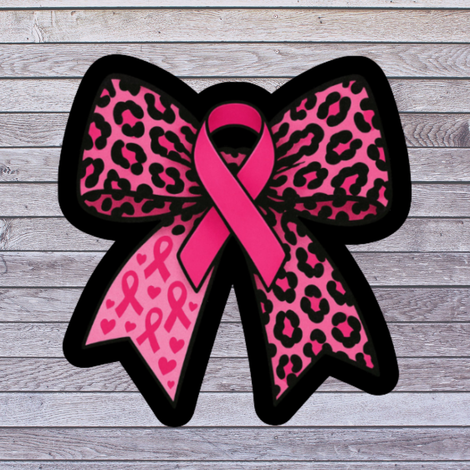 Cancer sticker vinyl decal awareness support breast cancer coquette bow ribbon