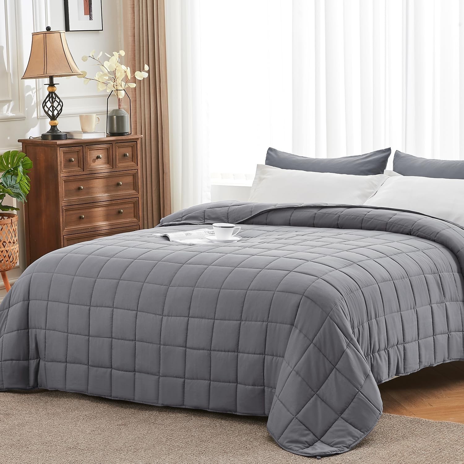 Weighted Blanket for Adults 20lbs, 88″x104″, King Size Cooling Heavy Throw Bl…