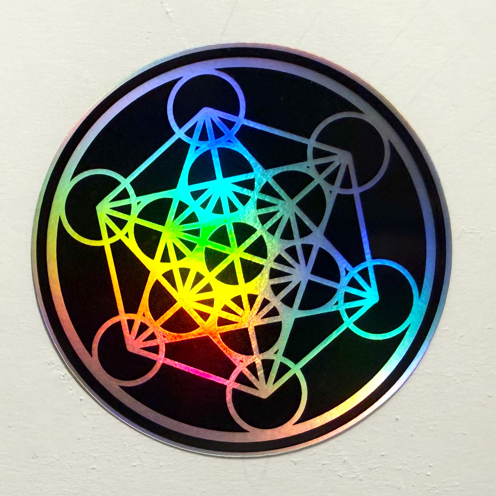 Metatrons Cube Vinyl Sticker 3.5″ Sacred Geometry Holographic Spiritual Art Deca