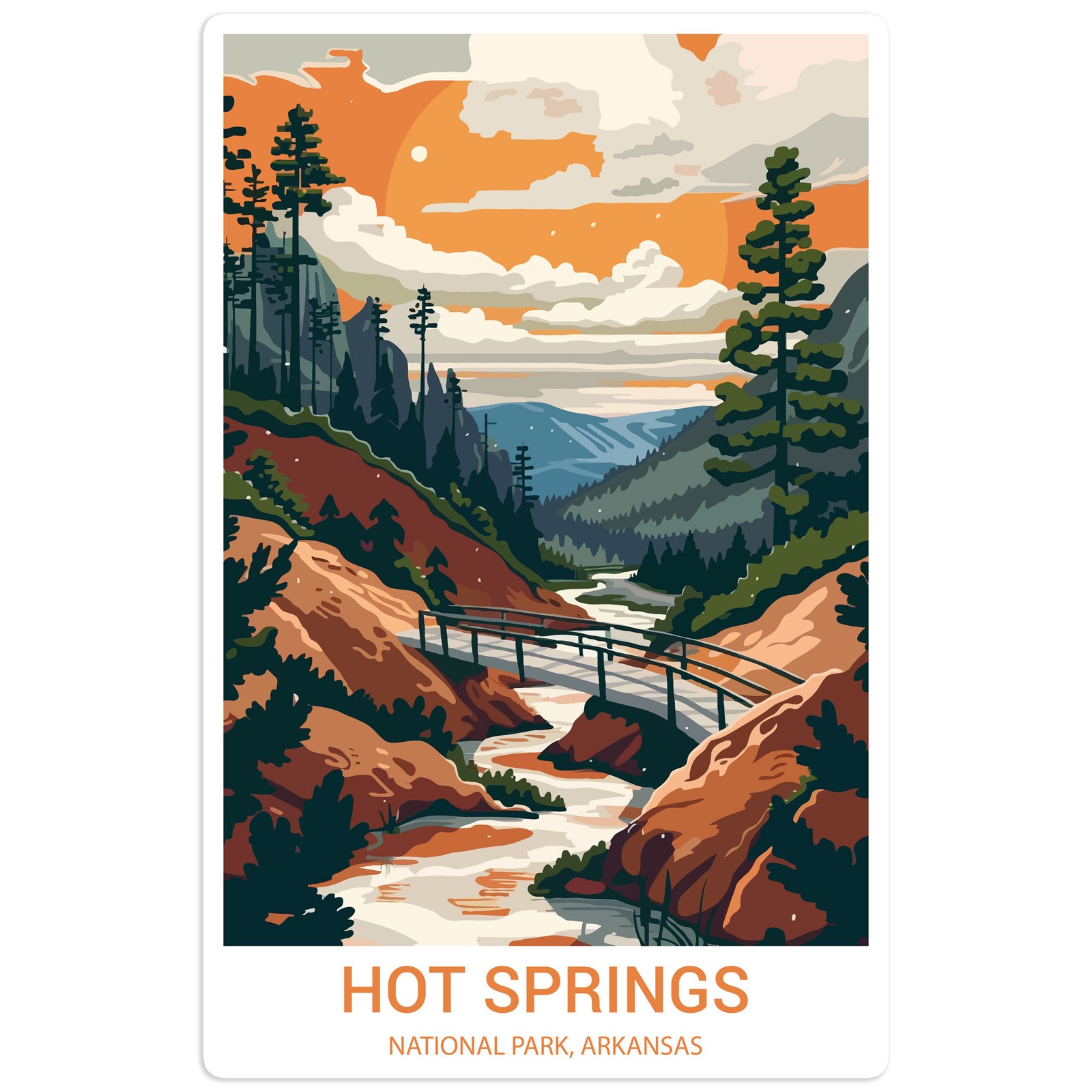 Hot Springs National Park – Vinyl Decal Sticker – Car Window Laptop – #1290
