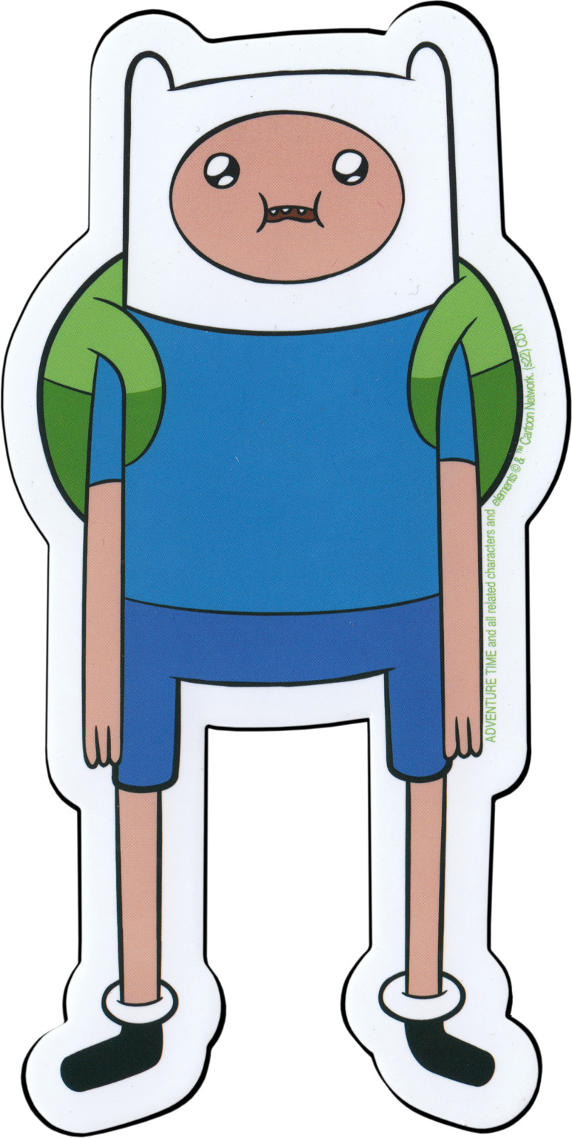 Sticker – Finn in Awe Adventure Time Cartoon Network TV Show 5.5″ Decal #5919