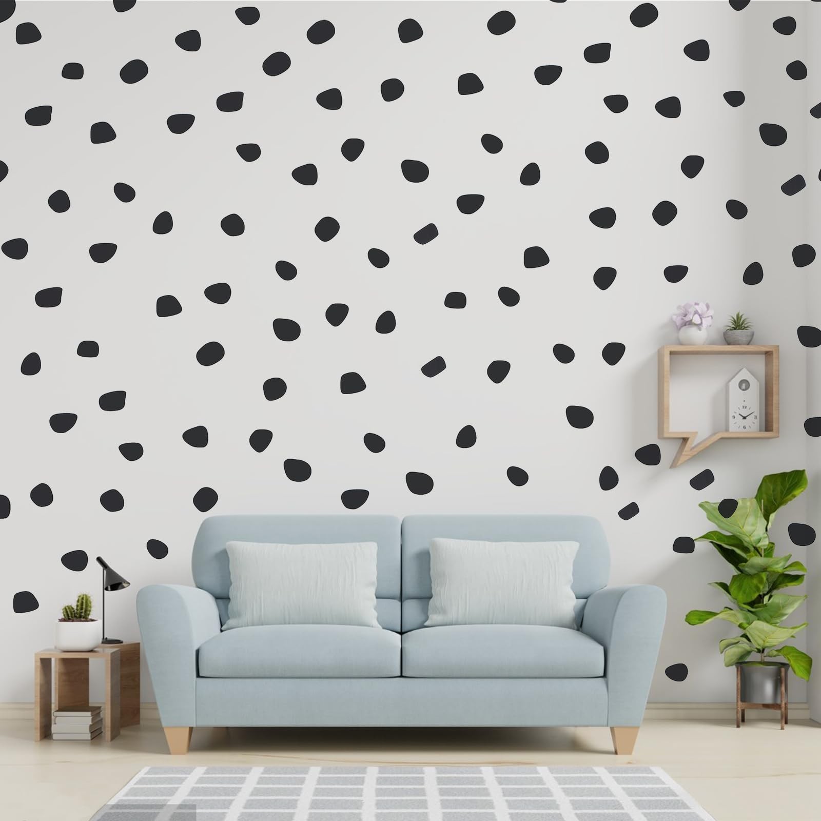 500 Irregular Polka Dots Wall Stickers – Peel & Stick Boho Wall Decals for Ho…