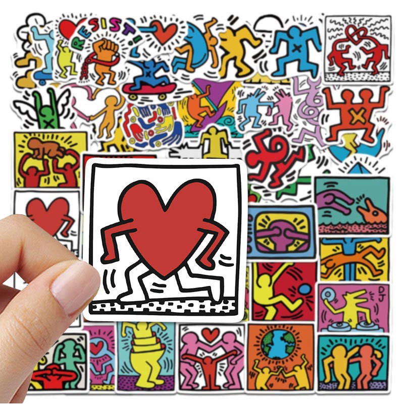 100pcs Waterproof Keith Haring Stickers, Artist STICKERS