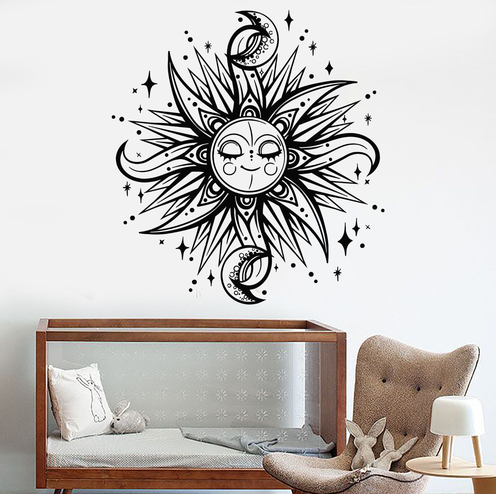 Vinyl Wall Decal Sun Moon Stars Dream Children’s Room Decor Stickers (1195ig)