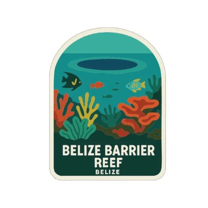 Belize Barrier Reef Belize Iron On Heat Transfer Vinyl HTV Die-Cut Symbolic