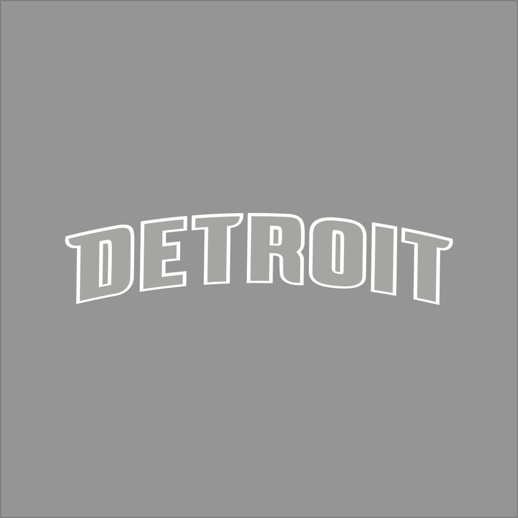 Detroit Pistons #4 NBA Team Logo 1 Color Vinyl Decal Car Window Wall