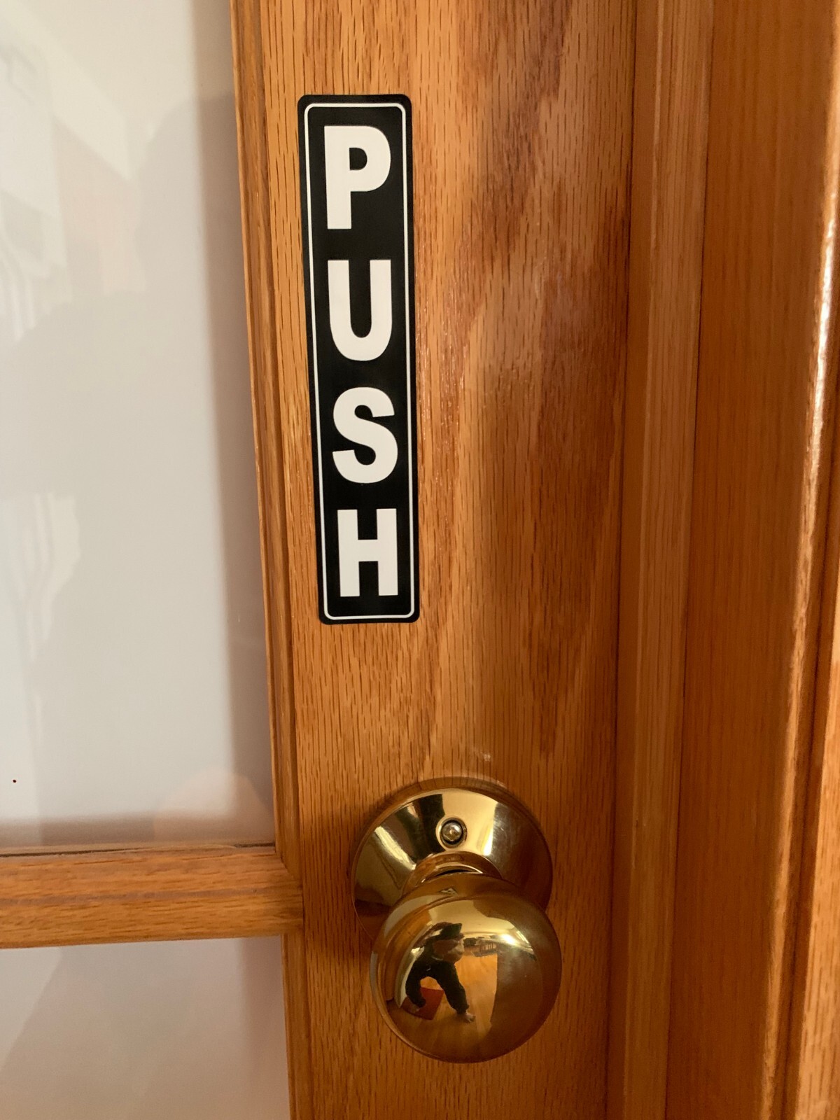 PUSH and PULL Stickers Polypropylene Labels In 2 Styles Size: 6″ x 1-1/4″
