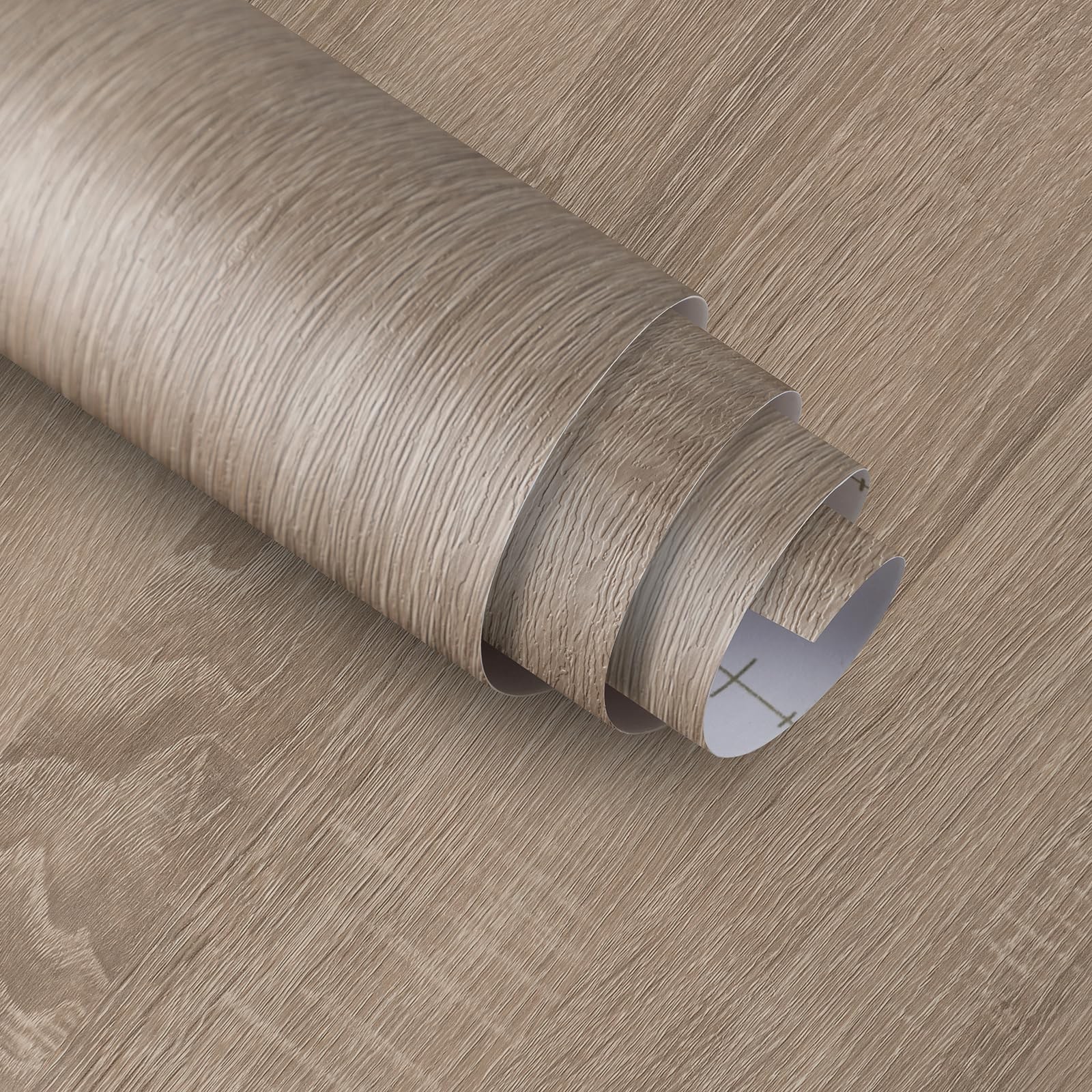 31″×157″ Light Brown Wood Grain Wallpaper Peel and Stick Wooden Contact Paper…