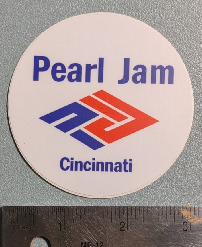Pearl Jam Decal Sticker Slap 3″ Cincinnati 2014