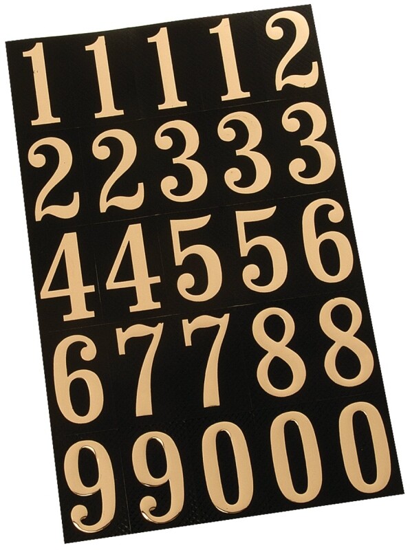 MM-3N NUMBER MYLAR 2 IN SELFSTICK GOLD (25 PIECES)