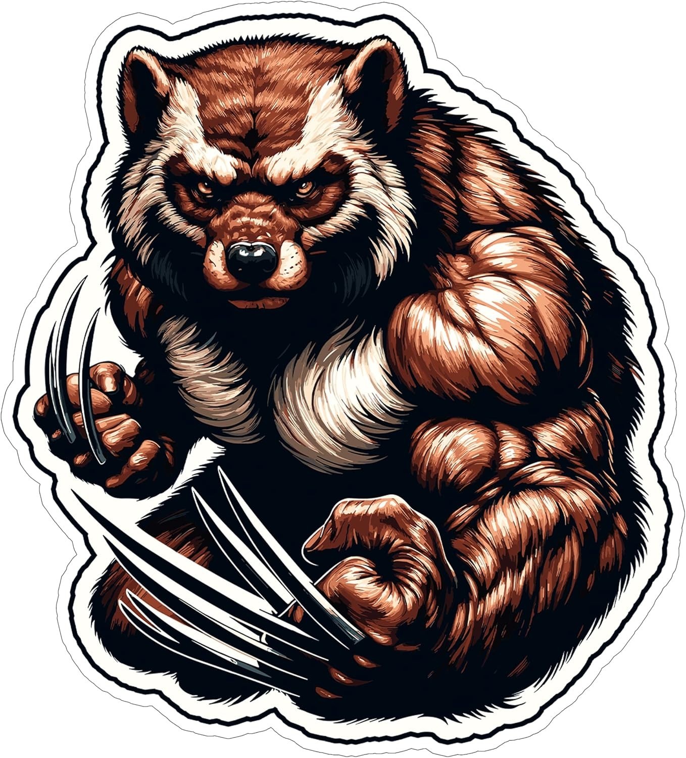 Compact 4-Inch Wolverine Lover Sticker – Colorful Vinyl Decal for Personal Touch