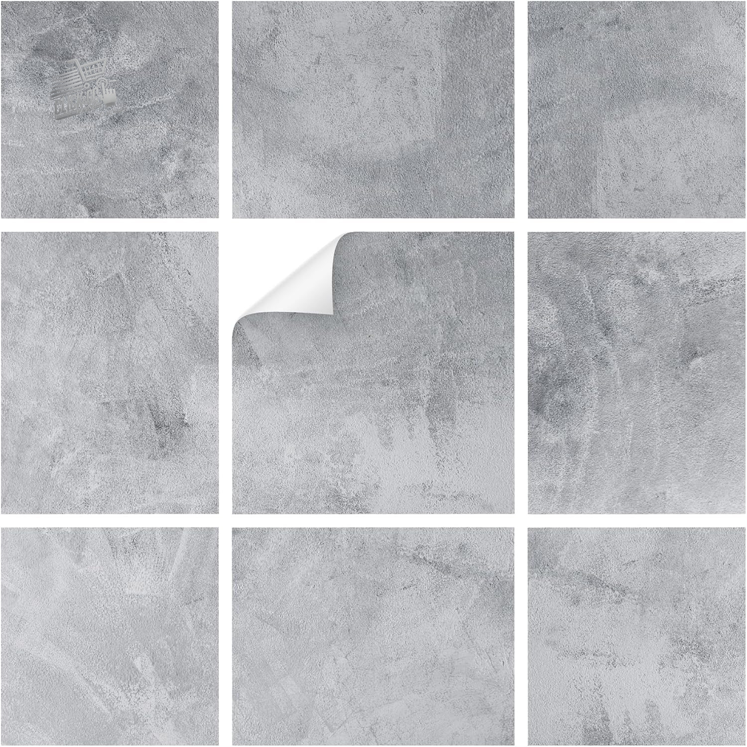 Y042-01 – 10 Tile Stickers, Self Adhesive Film for Kitchen or Bathroom, and