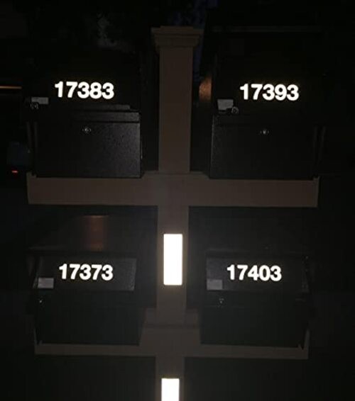 Reflective Mailbox Numbers Sticker Decal Die Cut Classic Style 4″ x 5 Sets