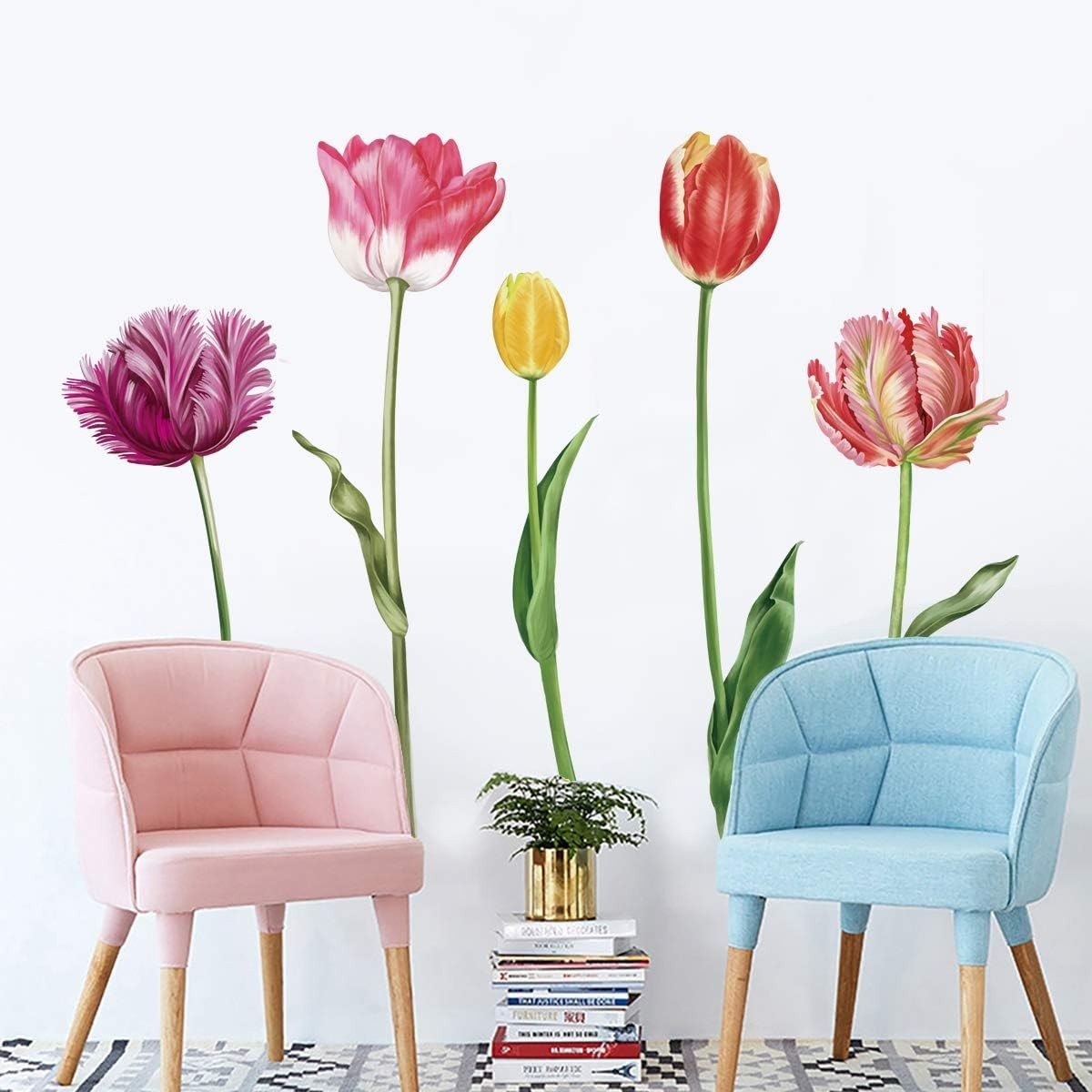 Removable Waterproof Tulip Flower Wall Stickers – Perfect Decorative Gift