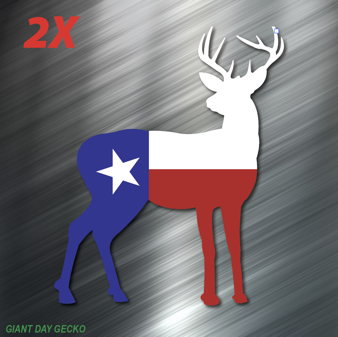 2X Two Texas Deer Lone Star Flag car Laptop Wall Sticker Decal USA Stickers