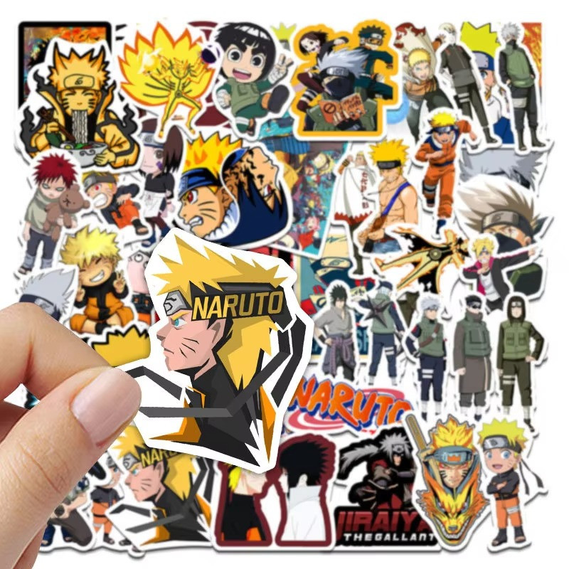 100Pcs Naruto Stickers Not Repeating Uzumaki Naruto Kakashi Uchiha Sasuke Itachi