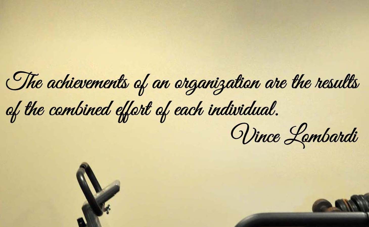 Vince Lombardi Inspirational Football Sports Quote Vinyl Wall Sticker Decal (c)