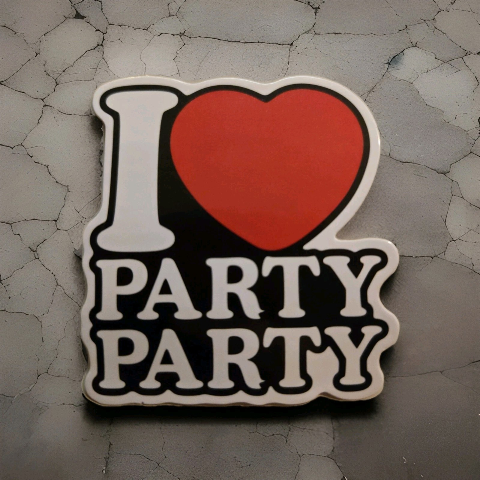 I Love To Party Heart Sticker 2″ X 2″ Vinyl Decal ❤️ Party Time Like Love