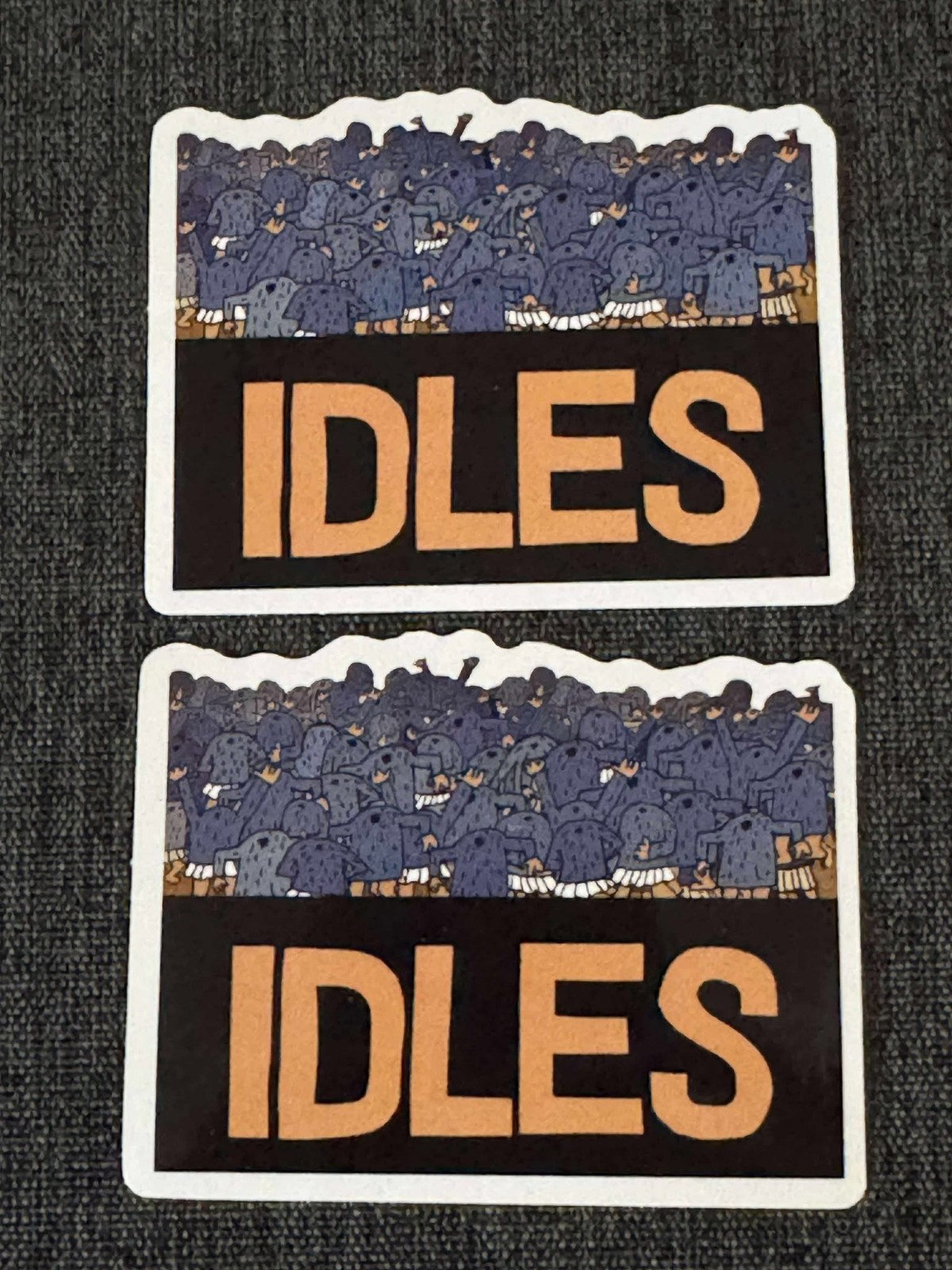 Lot (2) IDLES 2 1/4″ x 2 3/4″ Band Logo STICKERS FAST! FREE SHIP!