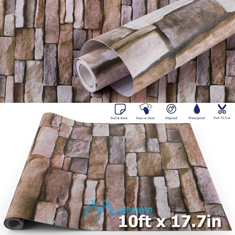 10ft Self Adhesive Marble PVC Wallpaper Roll Waterproof Peel Stick Contact Paper