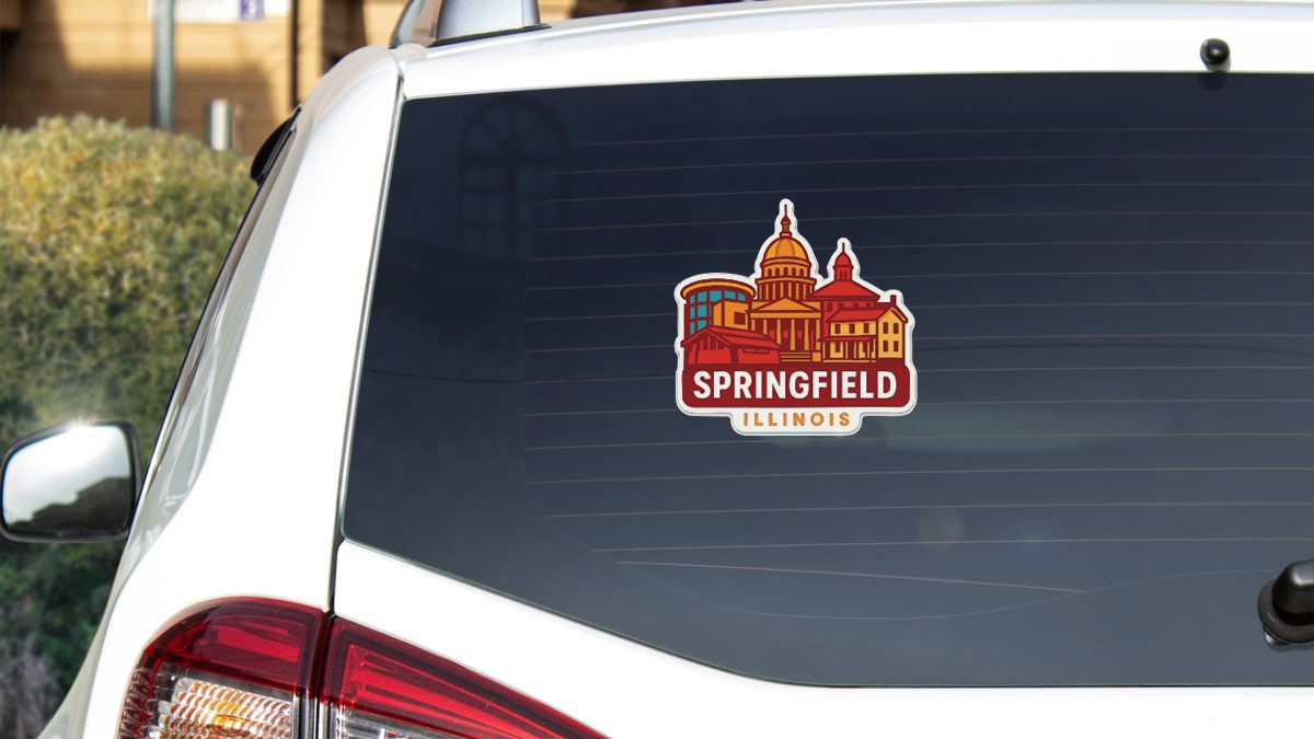 Springfield Illinois Sticker Decal Vinyl Die-Cut City Skyline Landmark Design