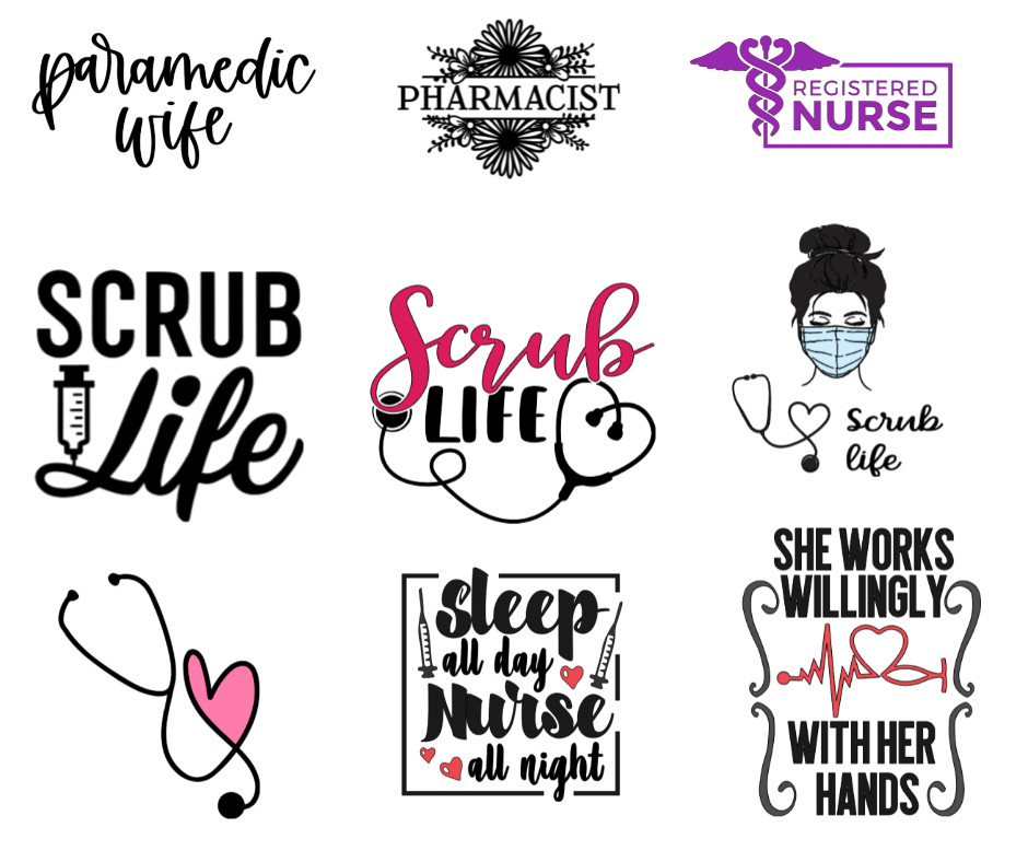 Medical Theme Car Window Decals (PLEASE READ DESCRIPTION FOR DETAILS)