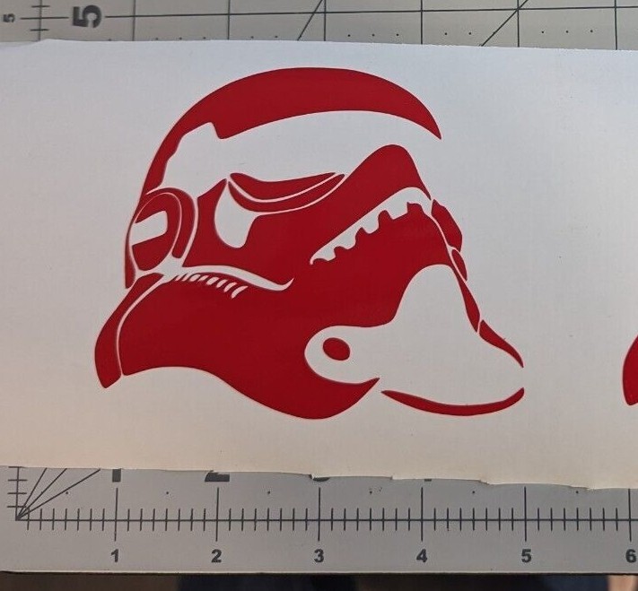 STAR WARS Stormtrooper helmet decal 4×3.5″ you choose color