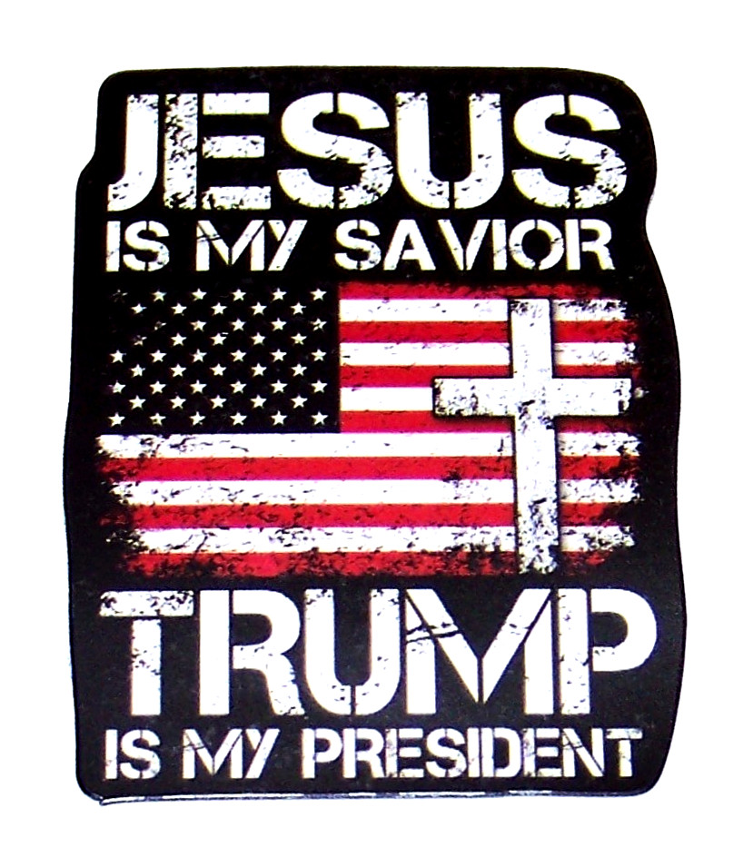 DONALD J. TRUMP Cut Sticker Decal America Jesus Politics President Donald Trump