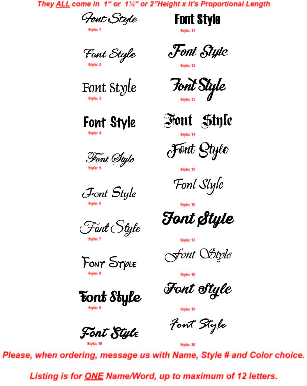 Personalized Name Vinyl Die-Cut Peel N’ Stick Decals/Stickers for Water Bottles