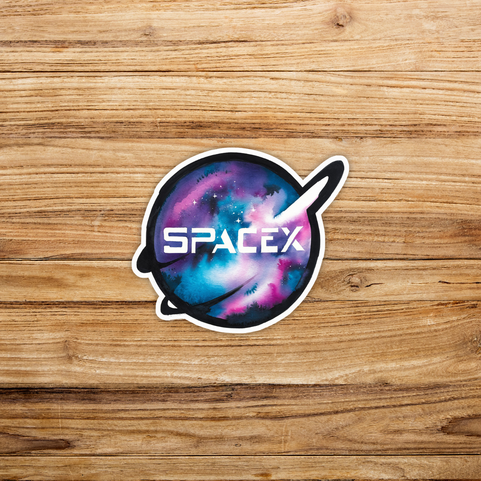 SpaceX Starry Sky Planet Sticker – Colorful Galactic Exploration Decal #705