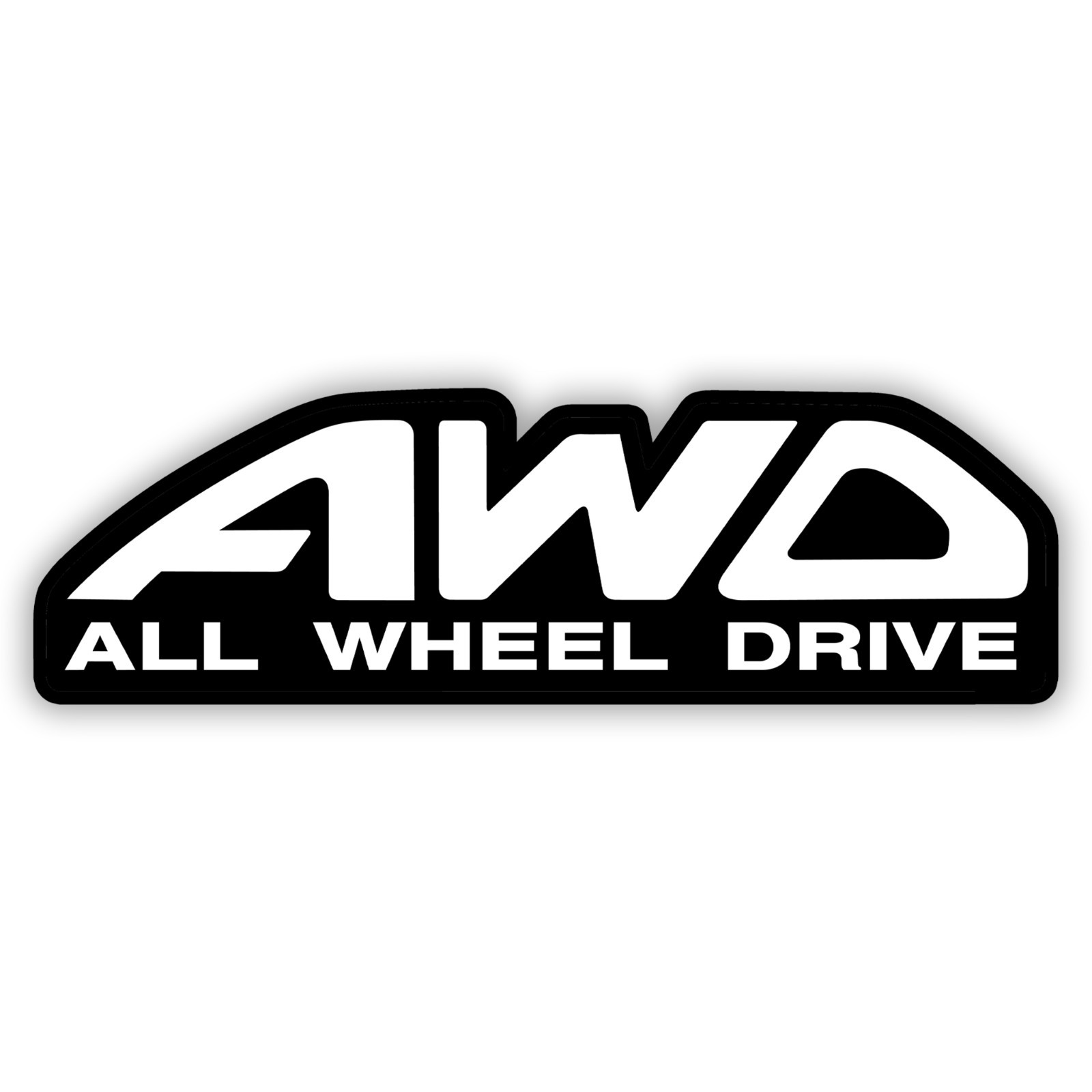 AWD All Wheel Drive Sticker Die Cut Waterproof Vinyl Decal Smooth Surface