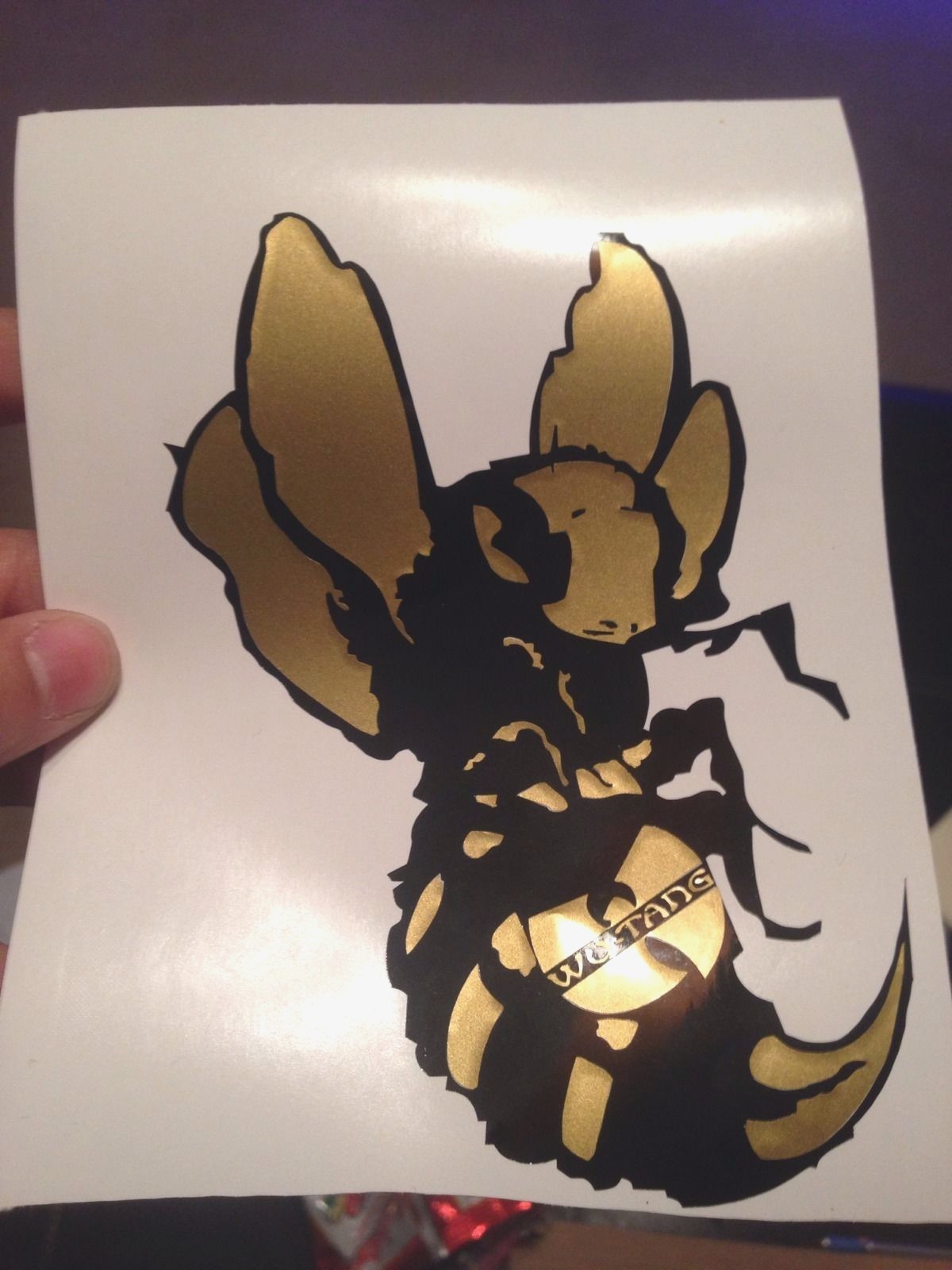 Wu Tang Killer Bee Vinyl Sticker (GOLD) C.R.E.A.M. , Cappadonna, BOMBATOMIK