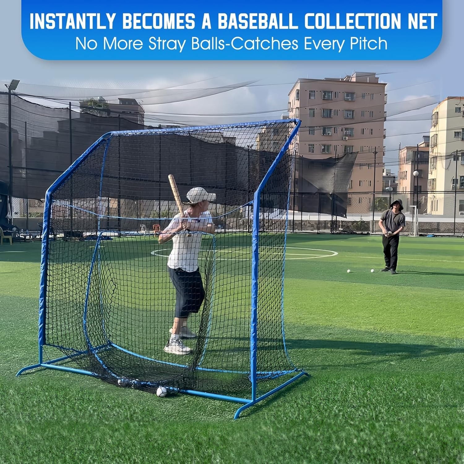 Baseball Softball Net with Blocking System, 7x7ft/6x6ft Practice Cage for Bat…