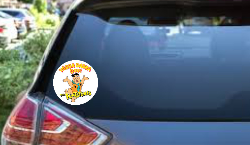 Cartoons – The Flintstones – 4″ Vinyl Decal Car Trailer Laptop Cooler Truck 25-2