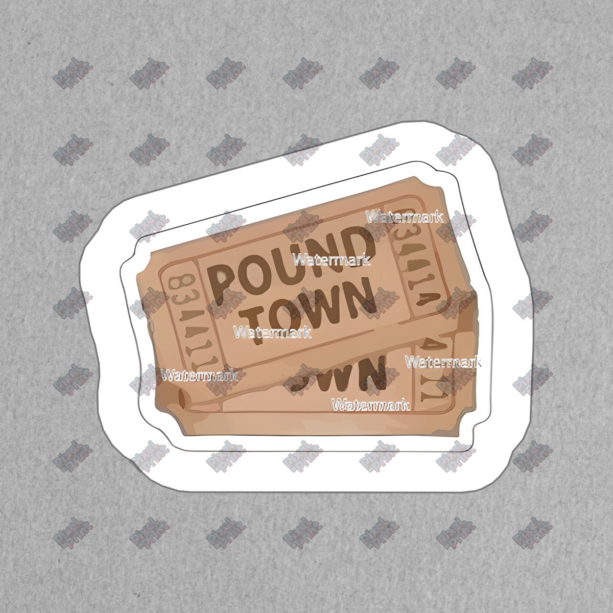 Fun Pound Town Vinyl Sticker Decal for Laptops, Water Bottles, and #525109