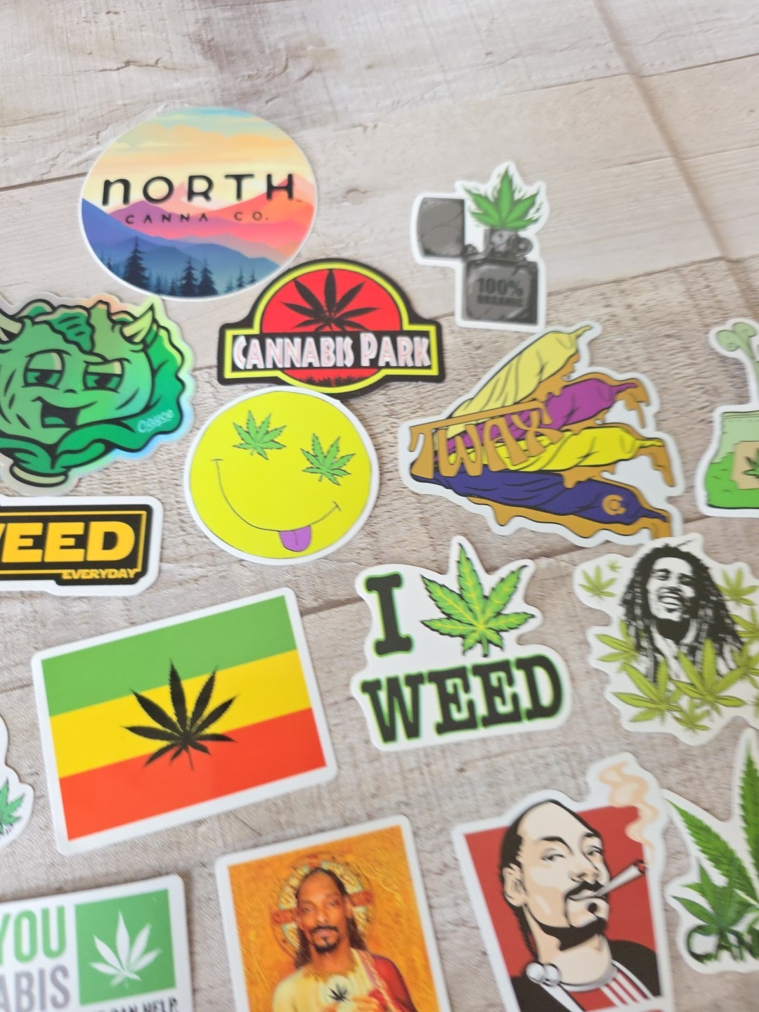(65) Marijuana Theme Stickers Decals Cannabis Weed Humor