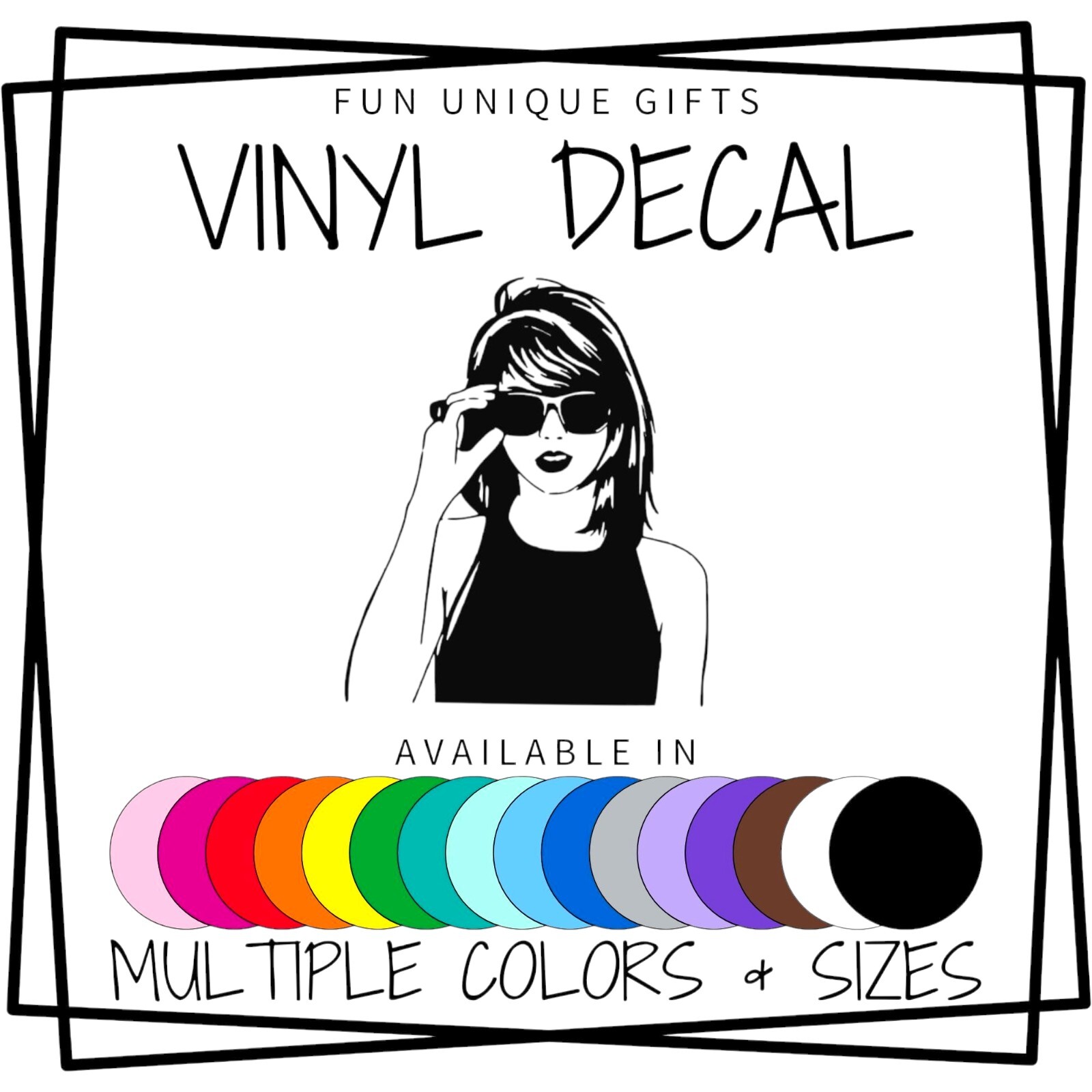 Taylor Swift Vinyl Decal Sticker -Multiple Colors & Sizes- FREE SHIPPING