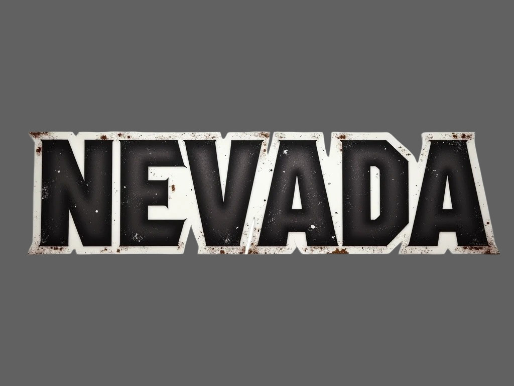 Nevada Sticker Vinyl Decal State Name Distressed Vintage Rust Style Car