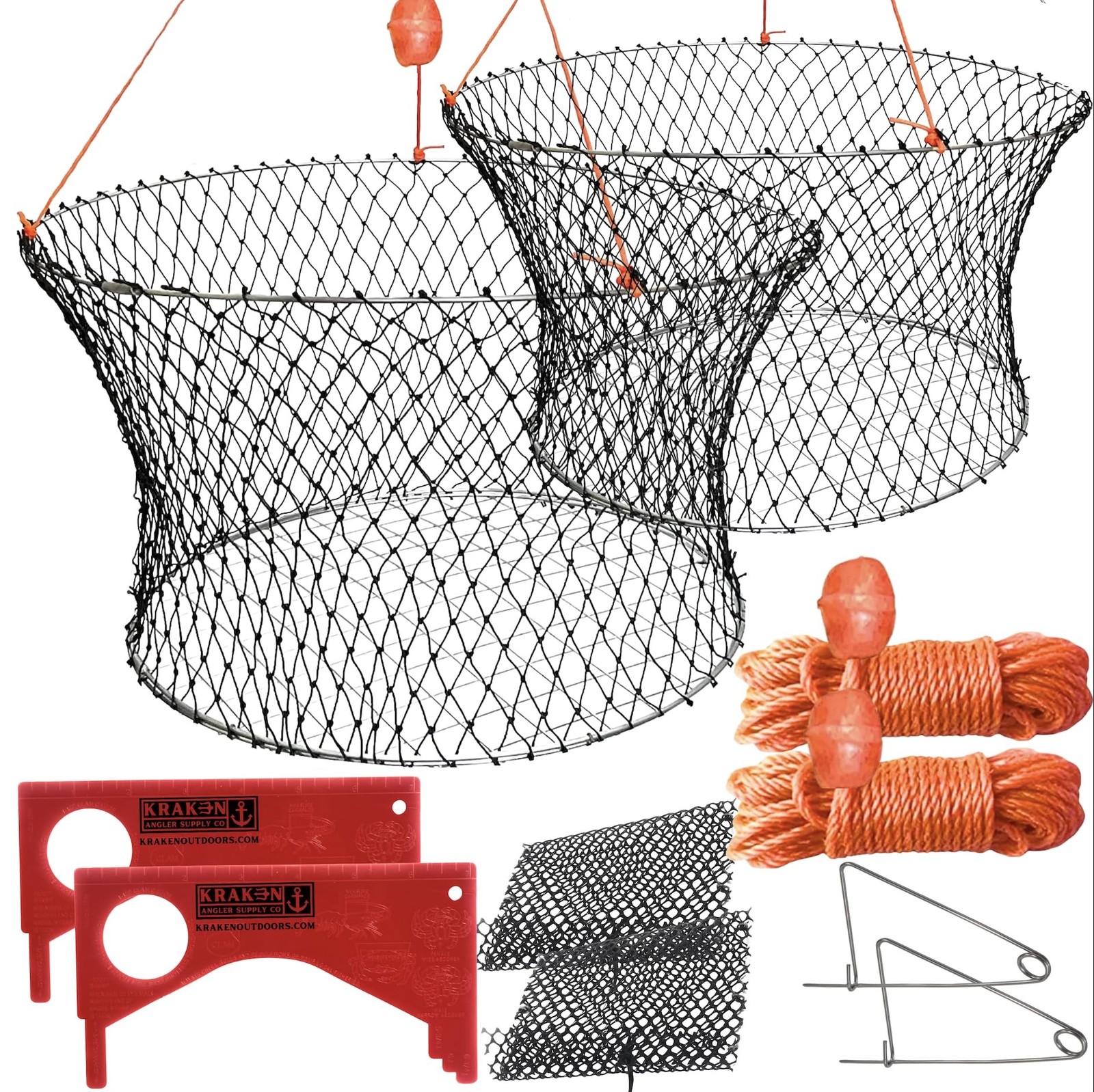 Crab Trap Hoop Net 2 Ring Trap for Pier Dock Jetty Dungeness Rock Blue Crabs …