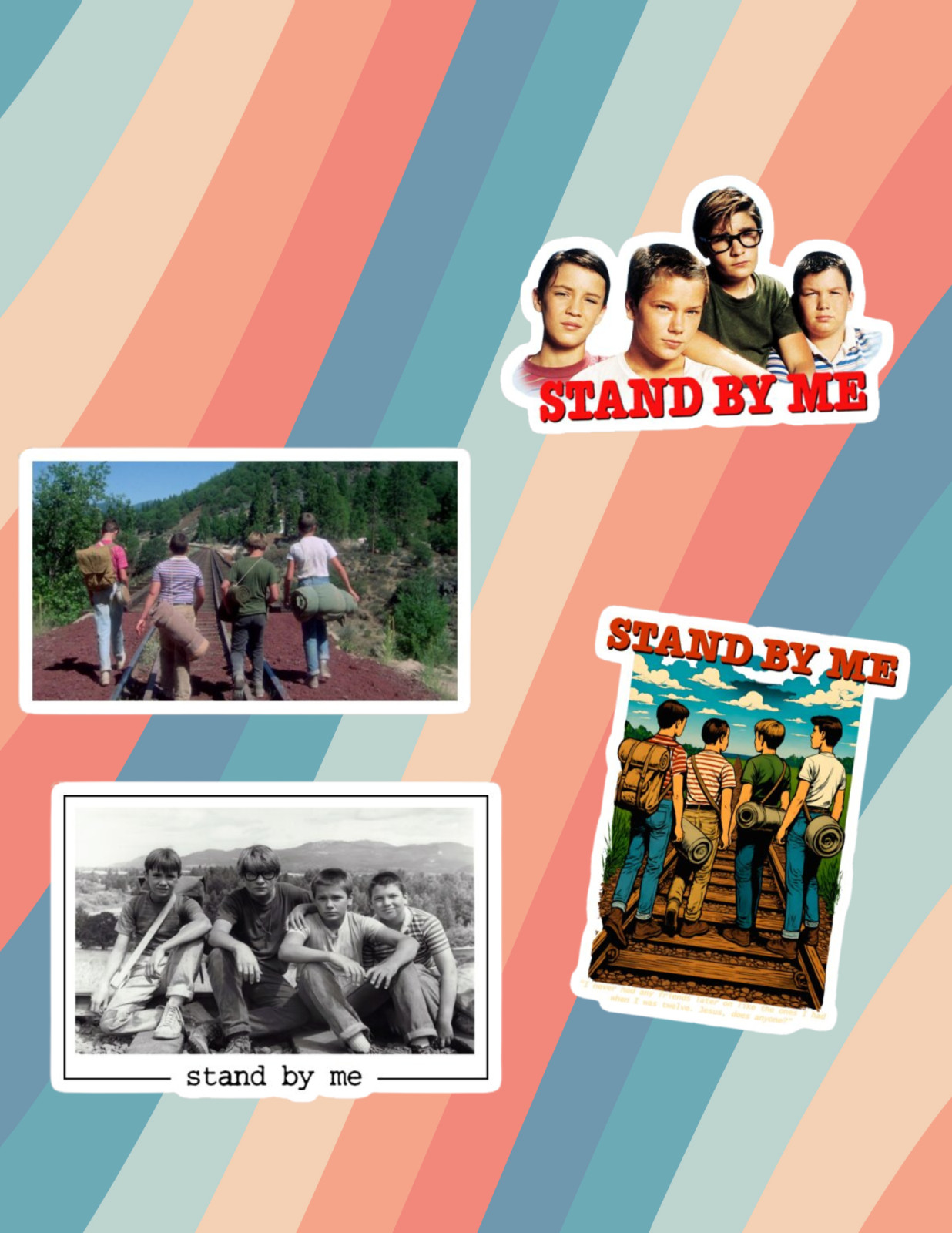 Stand By Me 80’s Movie 4pc Sticker Pack