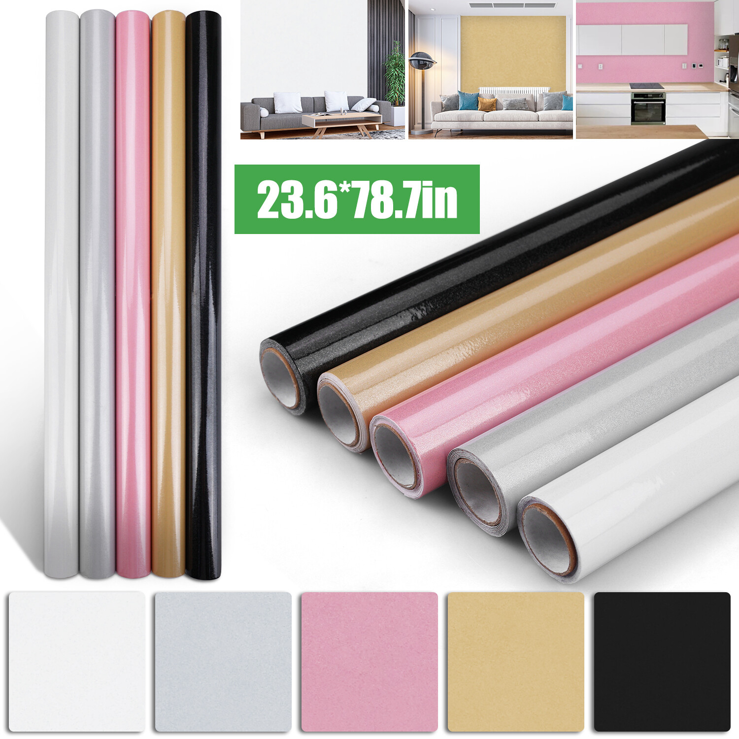 Marble Contact Paper Oil-proof Wallpaper Film PVC Self-Adhesive Granite Sticker