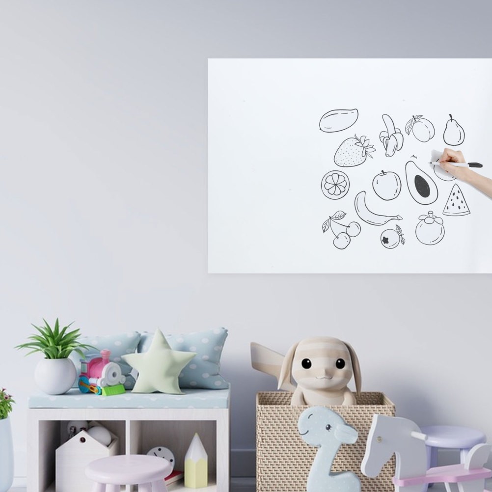 White Board Stick on Wall Large Dry Erase Whiteboard Paper Stickers
