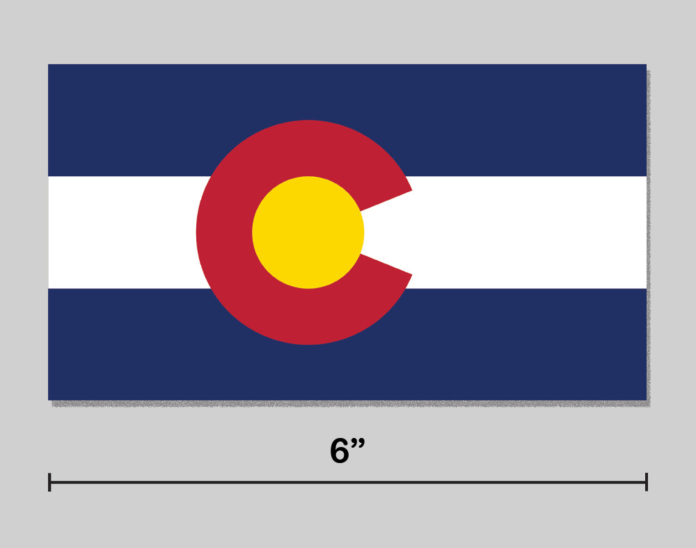 Colorado Sticker CO State Flag 6″ Vinyl Decal