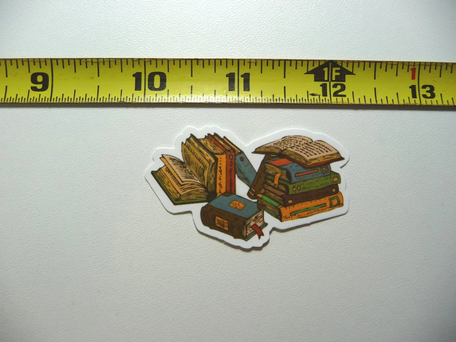 STACKS OLD BOOKS SMALL STICKER DECAL READING NOVEL LIBRARY STORY FUNNY